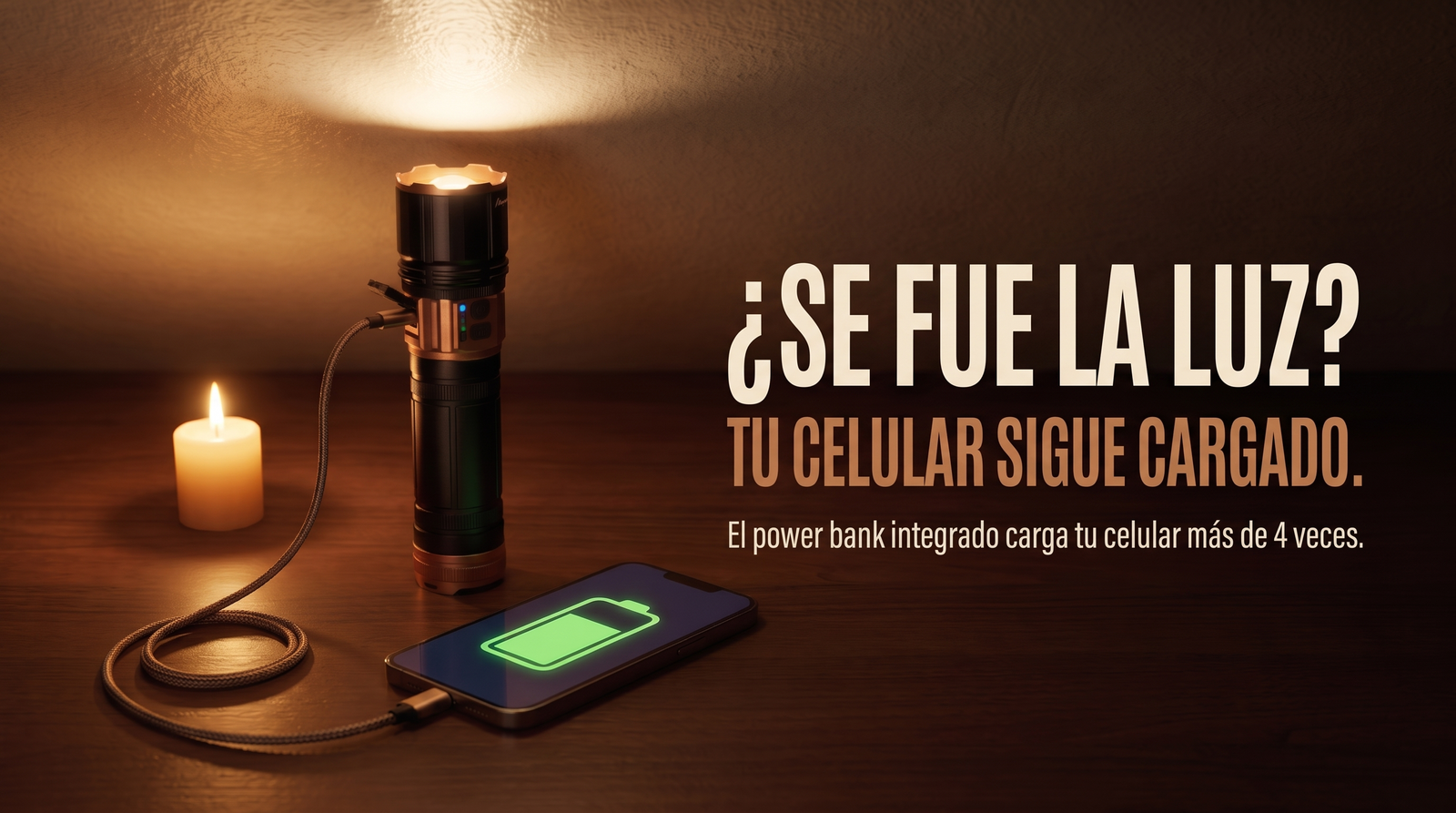 Linterna Laser Pro Max Professional | 28.800 mAh de Batería, Largo Alcance y Power Bank