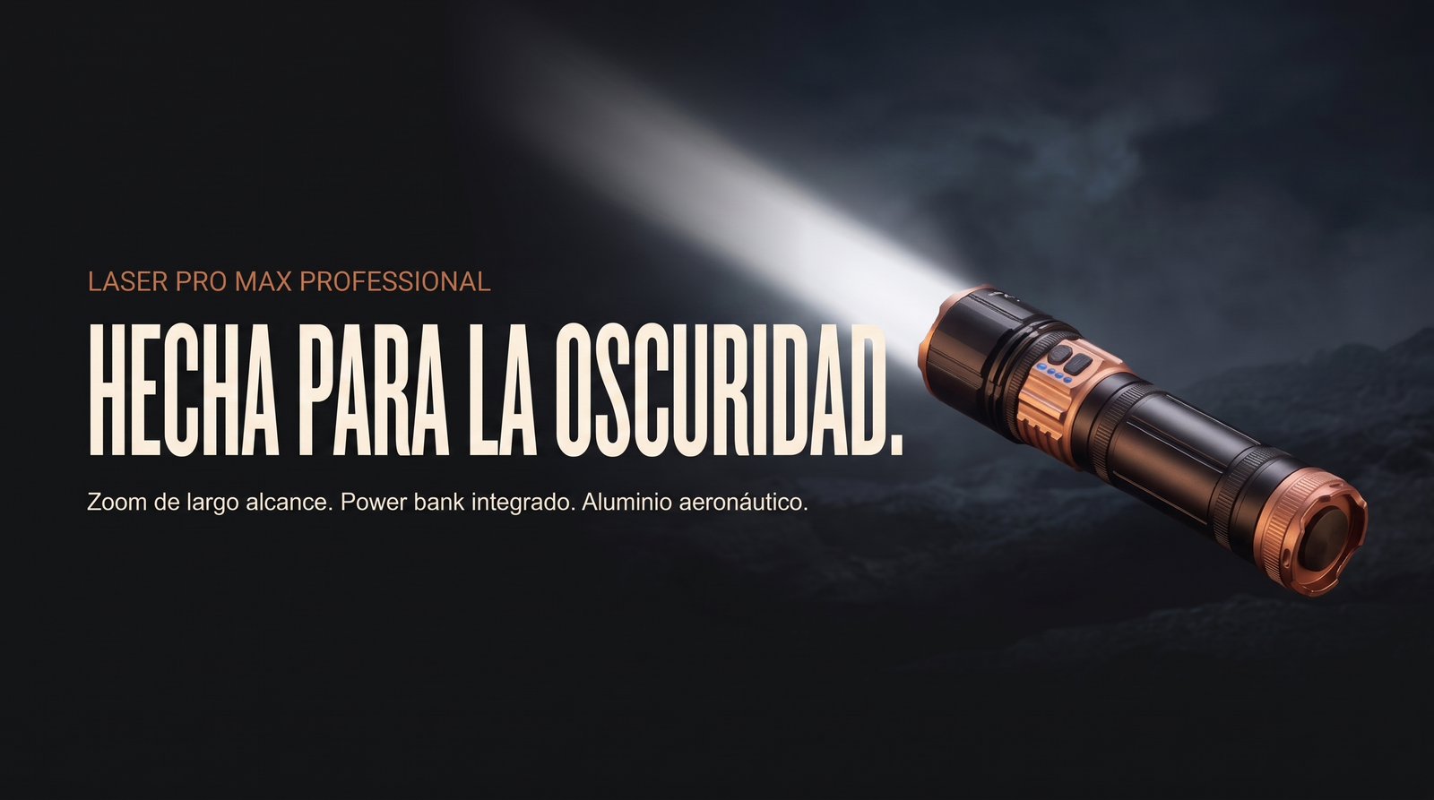 Linterna Laser Pro Max Professional | 28.800 mAh de Batería, Largo Alcance y Power Bank