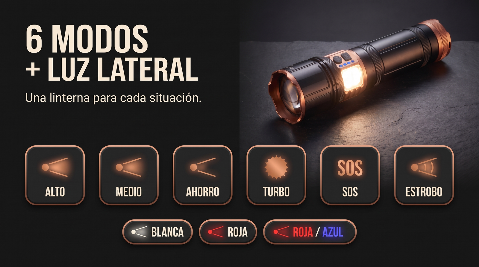 Linterna Laser Pro Max Professional | 28.800 mAh de Batería, Largo Alcance y Power Bank