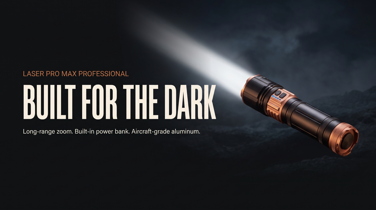 Laser Pro Max Professional | 28,800 mAh Battery, Long-Range Flashlight & Power Bank