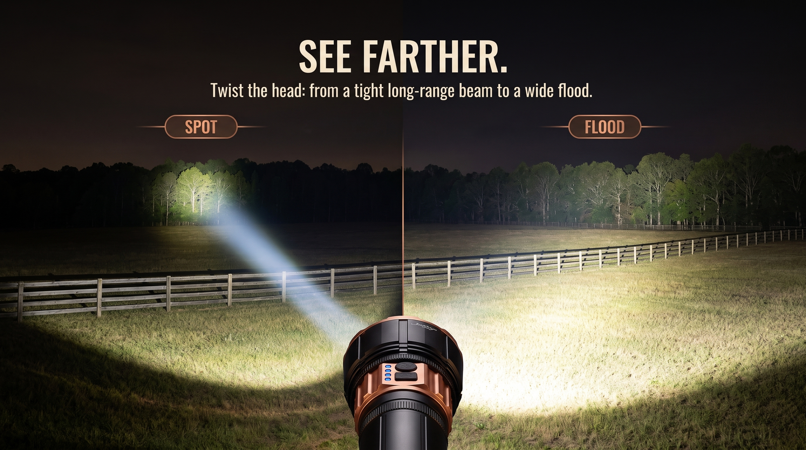 Laser Pro Max Professional | 28,800 mAh Battery, Long-Range Flashlight & Power Bank
