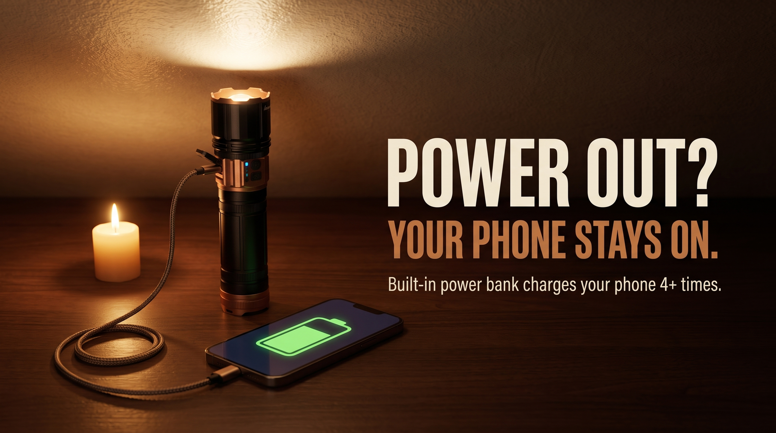 Laser Pro Max Professional | 28,800 mAh Battery, Long-Range Flashlight & Power Bank