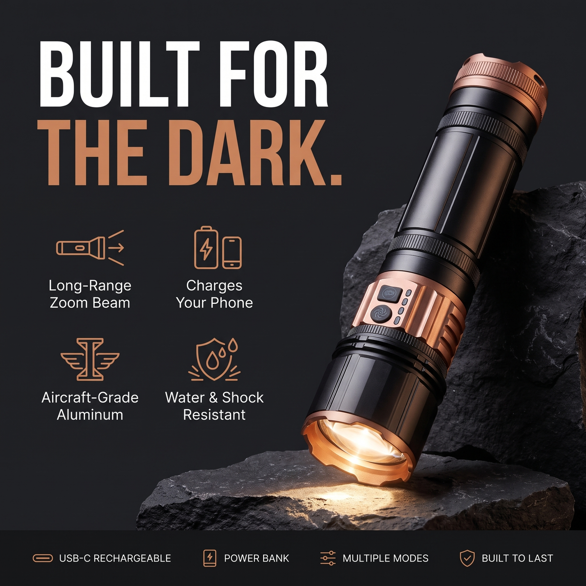 Laser Pro Max Professional | 28,800 mAh Battery, Long-Range Flashlight & Power Bank