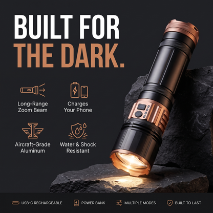 Laser Pro Max Professional | 28,800 mAh Battery, Long-Range Flashlight & Power Bank