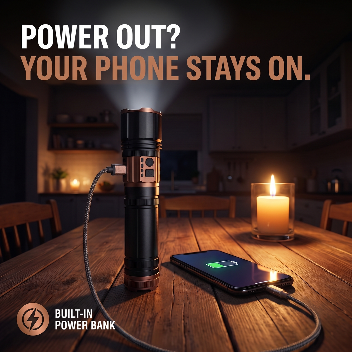 Laser Pro Max Professional | 28,800 mAh Battery, Long-Range Flashlight & Power Bank